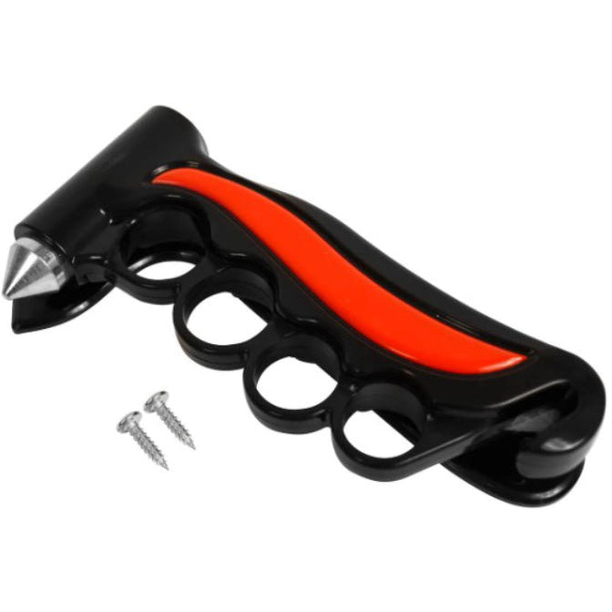 مطرقة الطوارئ 3 في 1 للهروب من المركبة من كستم أكسيسوريز أسود