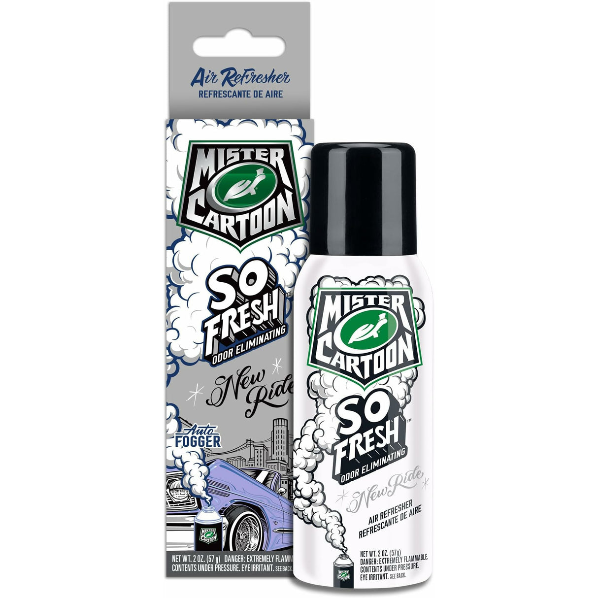 Turtle Wax X Mister Cartoon New Ride Odor Fogger Air Freshener 2 oz.