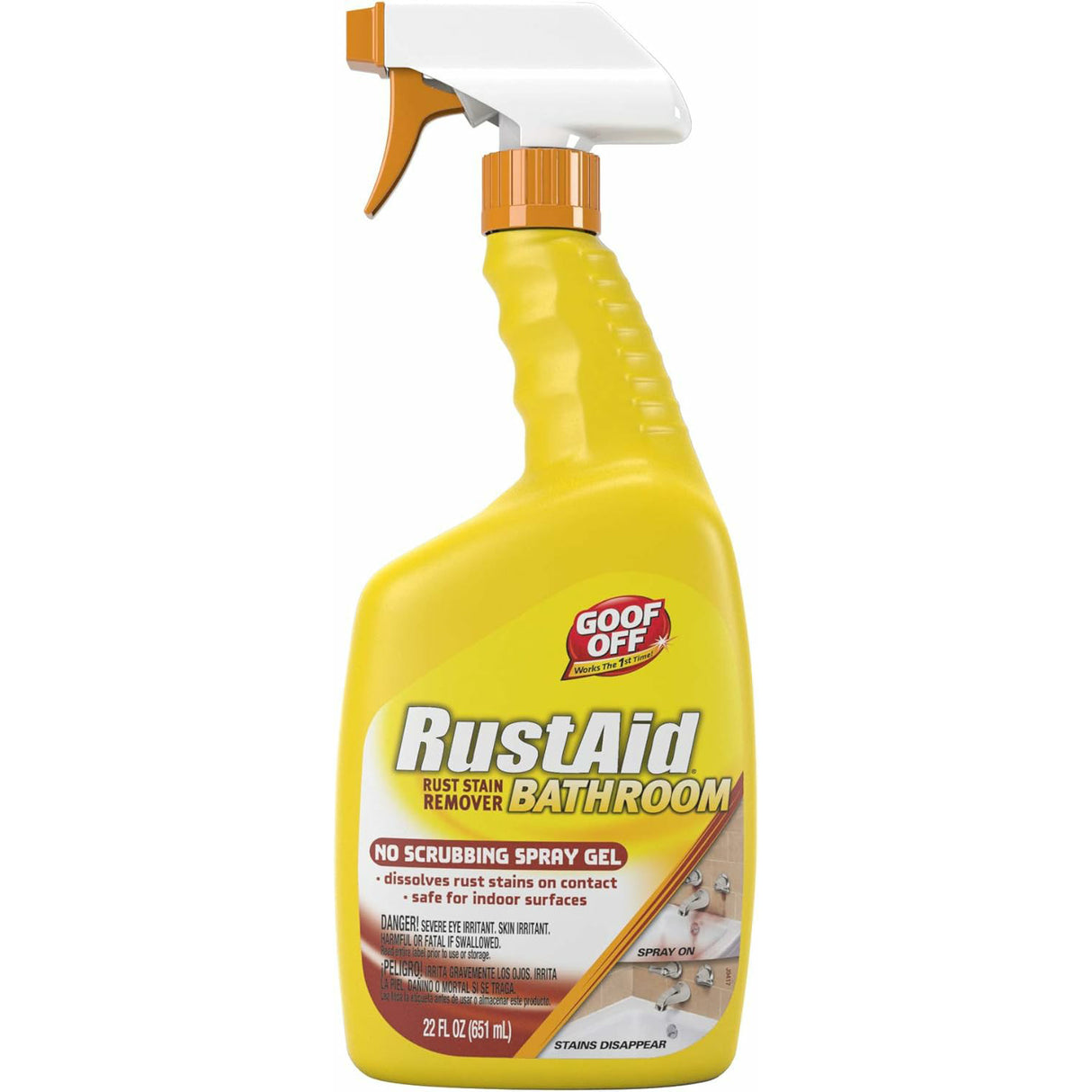 Goof Off Rust Aid Bathroom Rust Remover Spray Gel, 651 ml