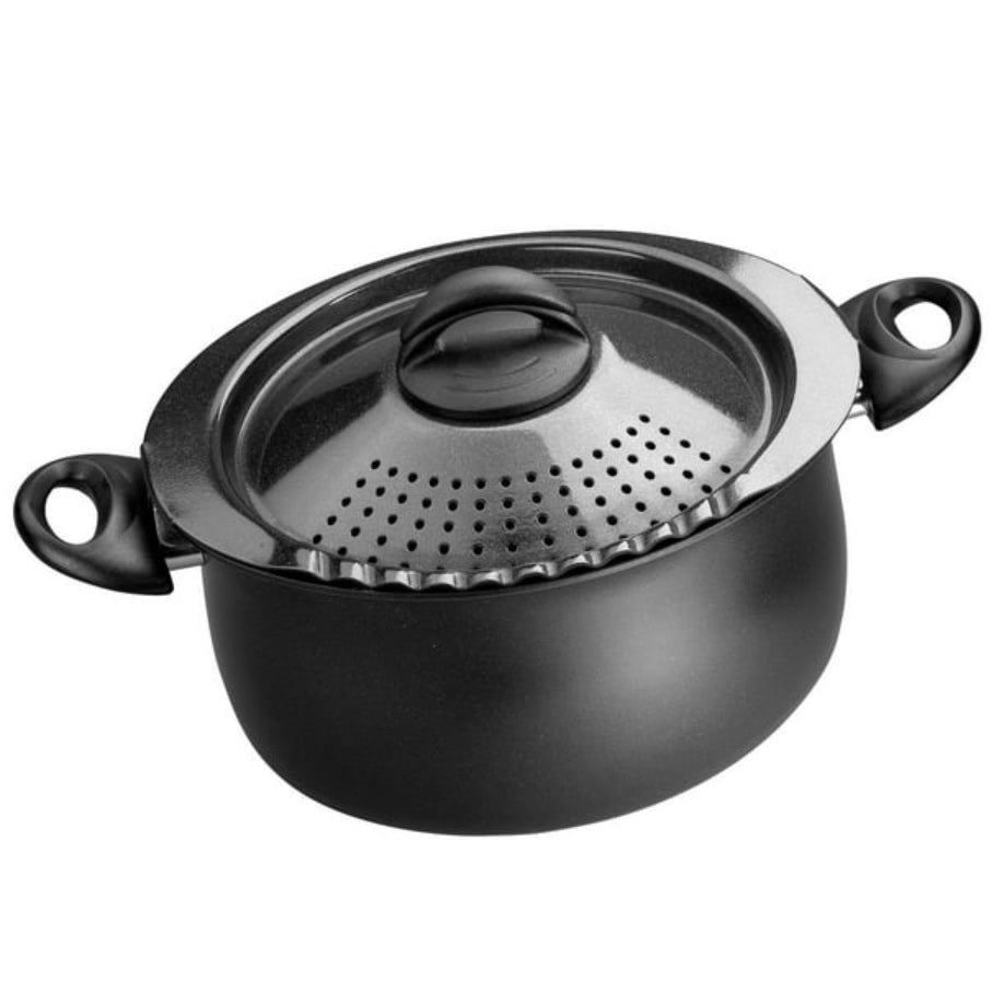 Bialetti Non-Stick Pasta Pot with Aluminum Strainer Lid 5.5 Quart
