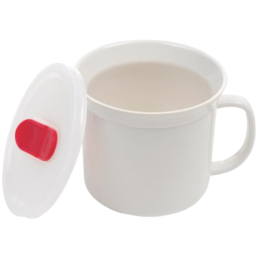 Vented Soup Mug White Ceramic 20-oz.