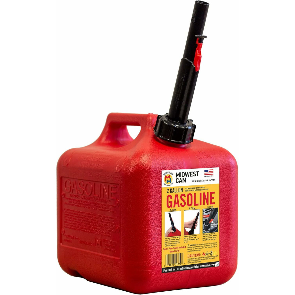 1+GAL RED Plas Gas Can
