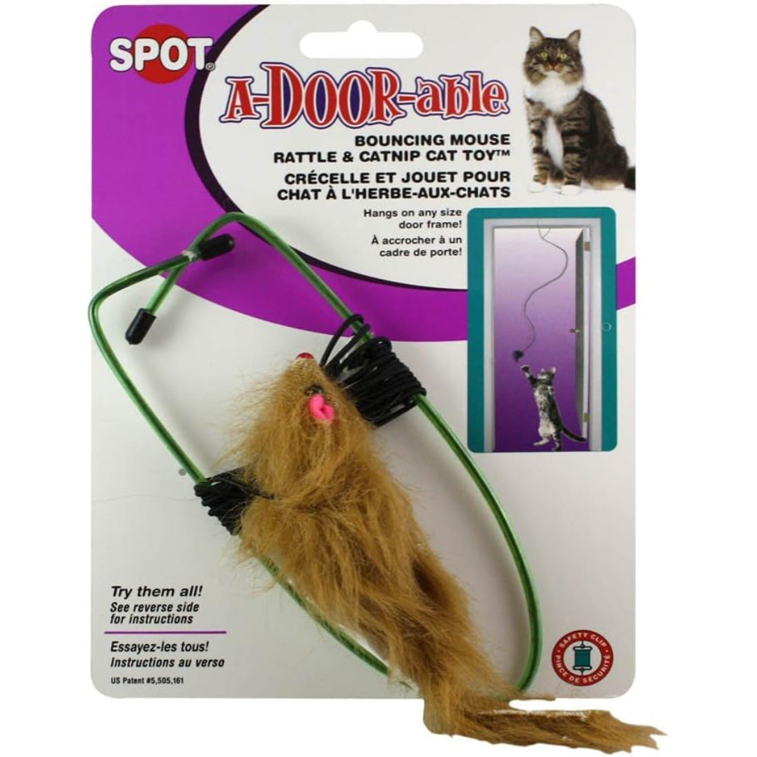 Spot Cat Door Toy Brown
