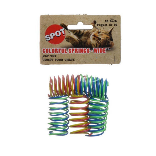 Spot 10pcs Wide Colorful Cat Springs Multicolor