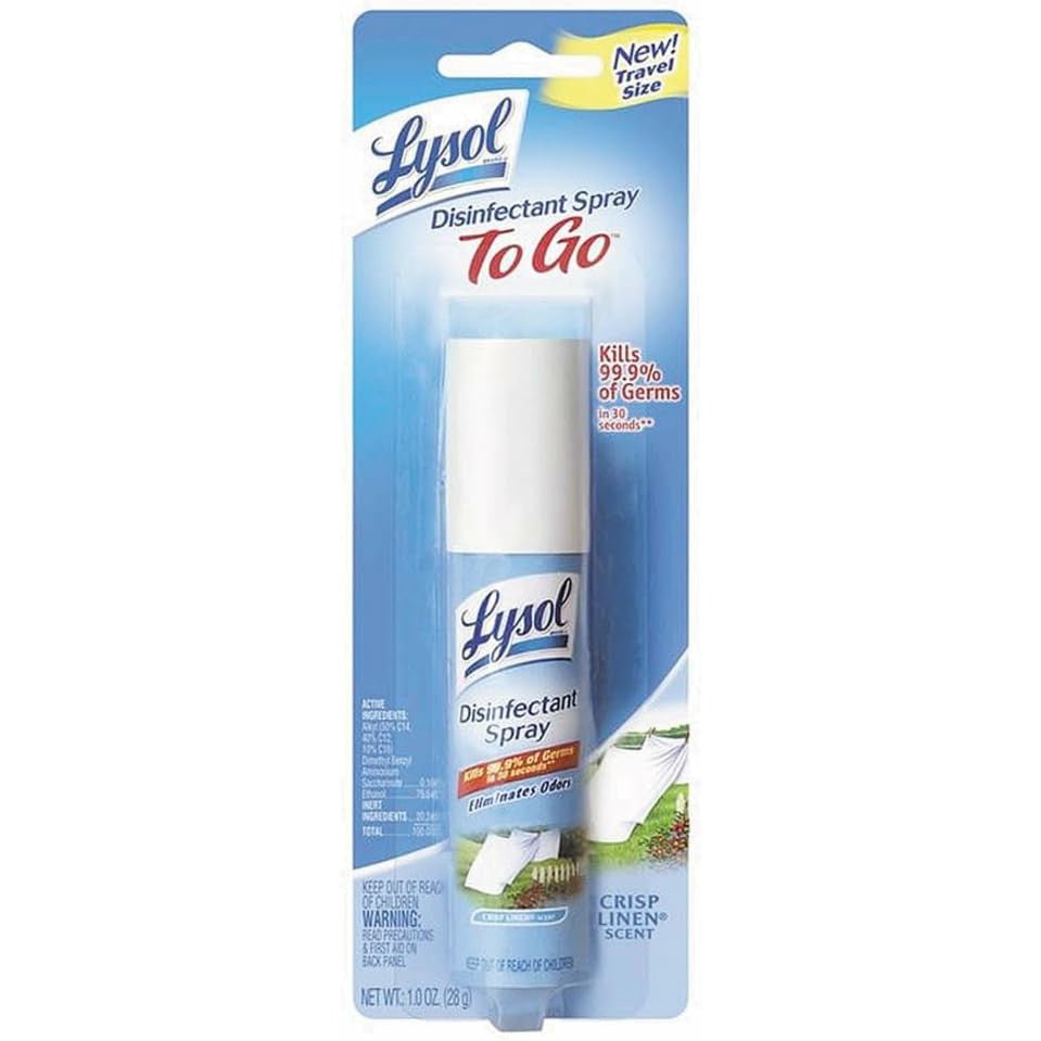 Lysol To Go Disinfectant Spray, Fresh Linen Scent, 1 oz