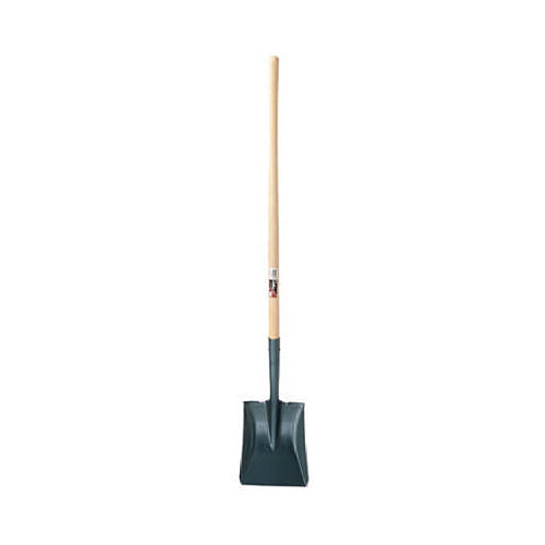 Long-Handle Square Point Shovel With Lacquered Handle