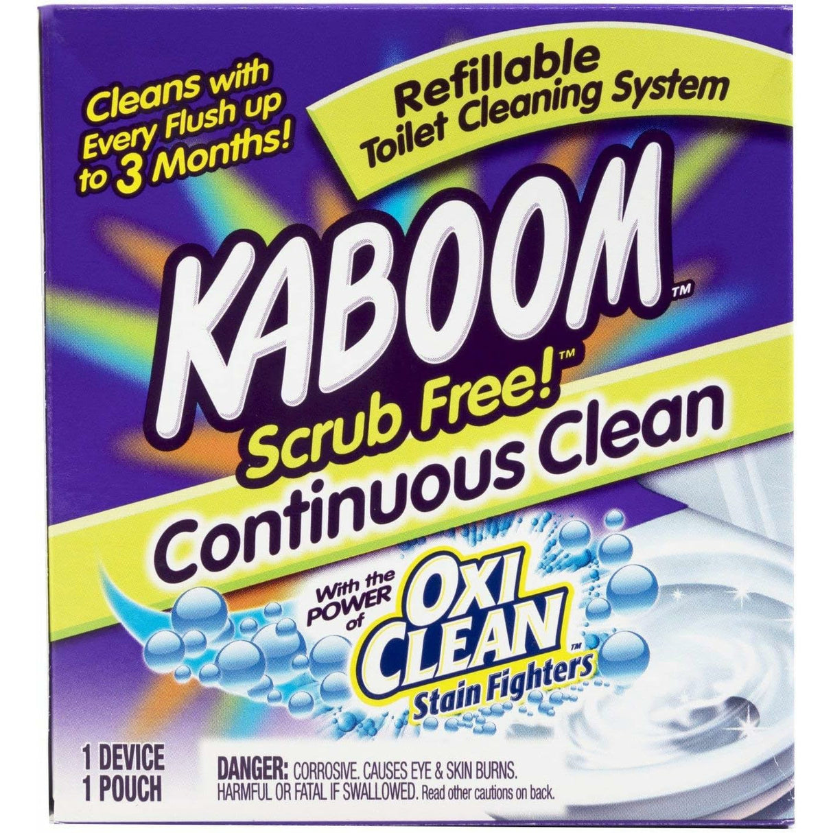 منظف كابوم نظام تنظيف المرحاض الأوتوماتيكي القابل لاعادة التعبئة من كابوم، كيس واحد