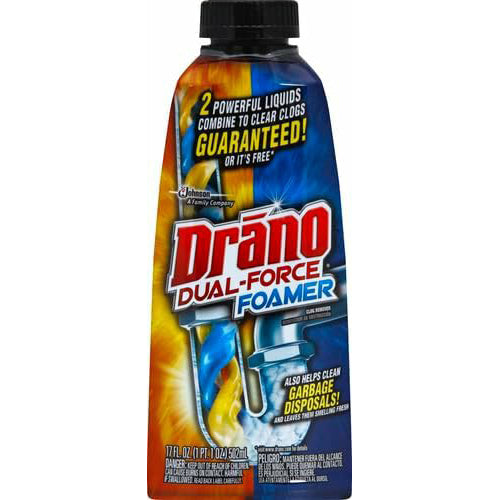 منظف درانو رغوة مزيلة للانسداد ثنائي القوة، 17 أونصة