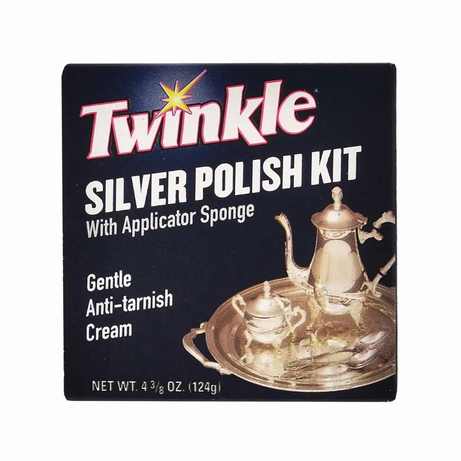 طقم تلميع الفضة من توينكل مع اسفنجة للتطبيق، 124 جرام