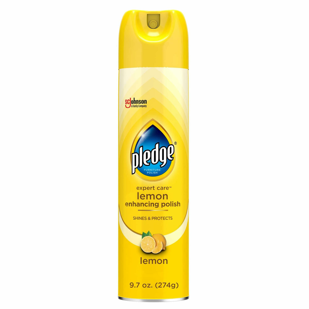 Pledge Expert Care Wood Polish Spray, Lemon Scent, 9.7 oz