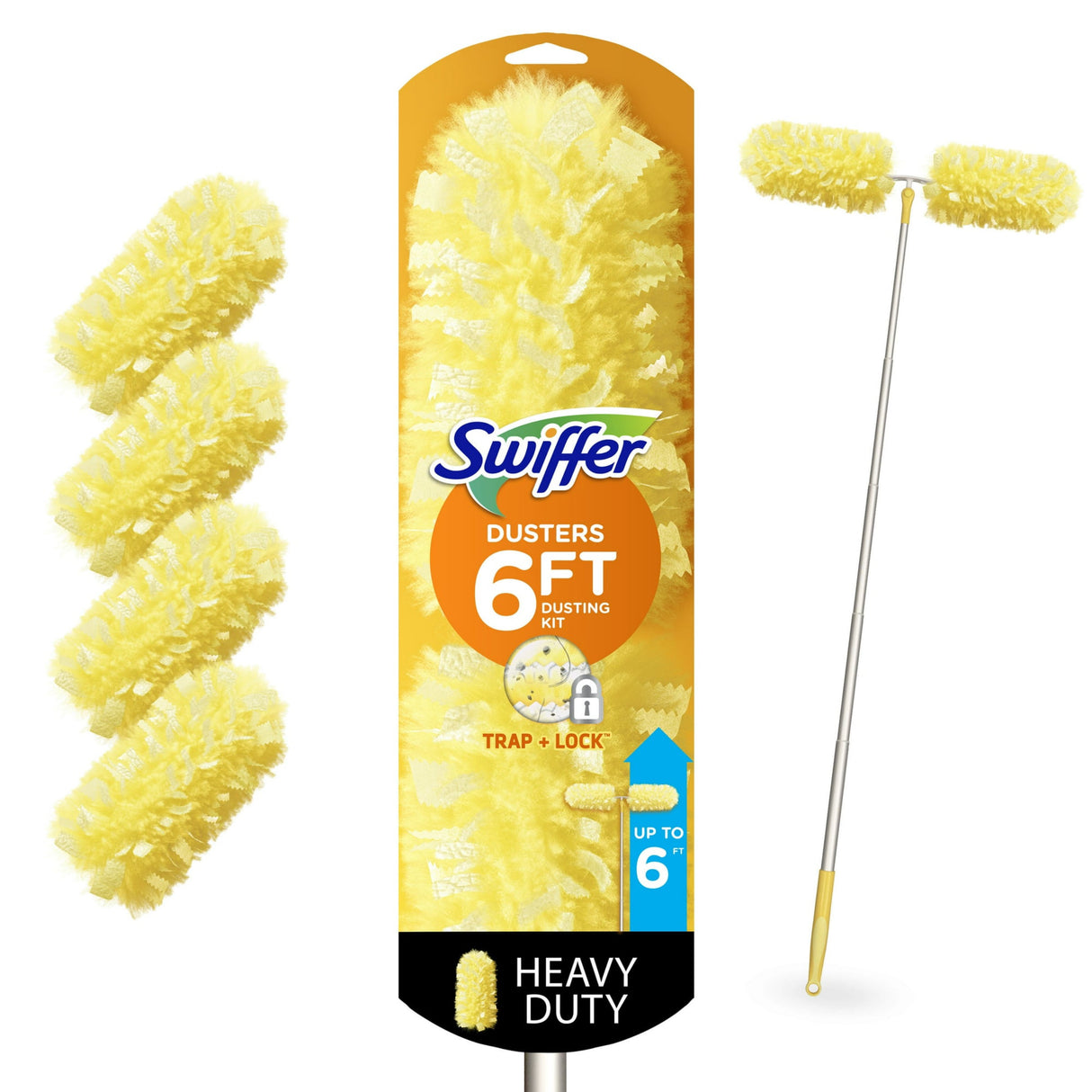 Swiffer 6ft Extra Strong Extendable Handle Cleaning Kit Yellow