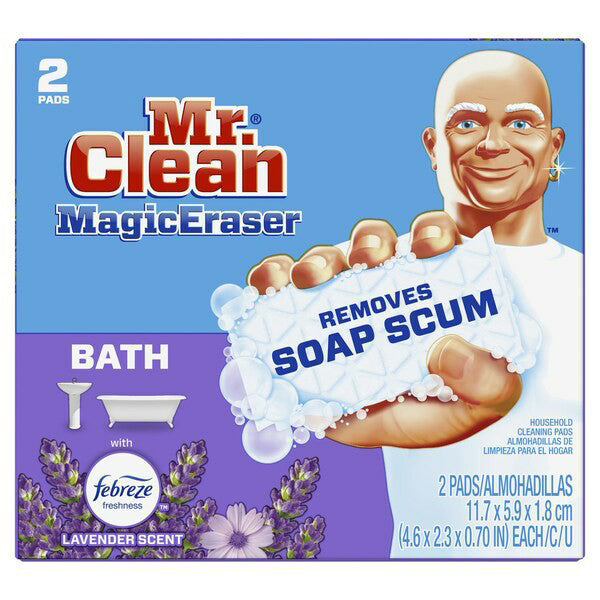 Mr. Clean Magic Eraser for Bathroom Cleaning, 2 Pieces
