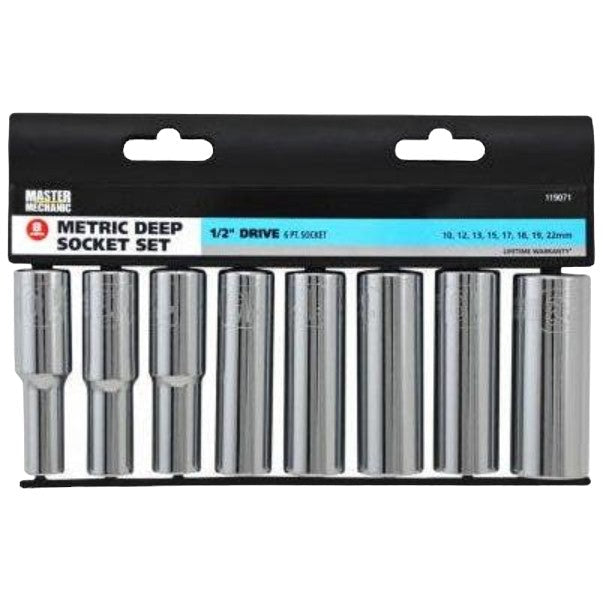 Master Mechanic Deep Metric Socket Set
