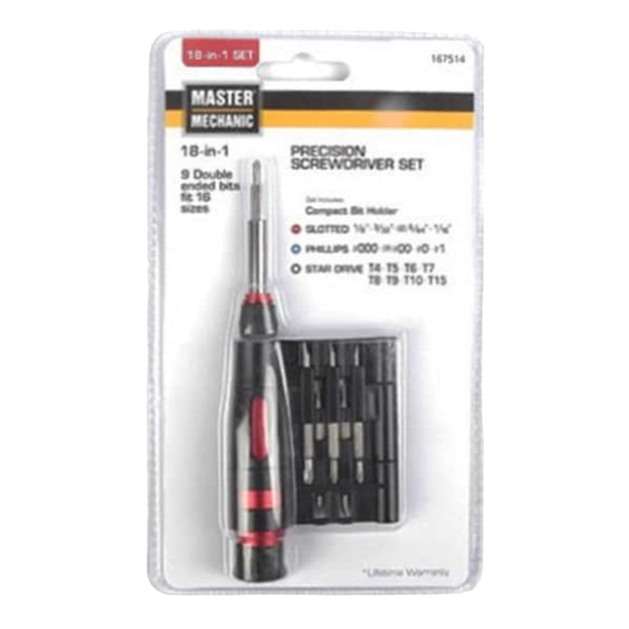 طقم براغي 18 في 1 من ماستر ميكانيك