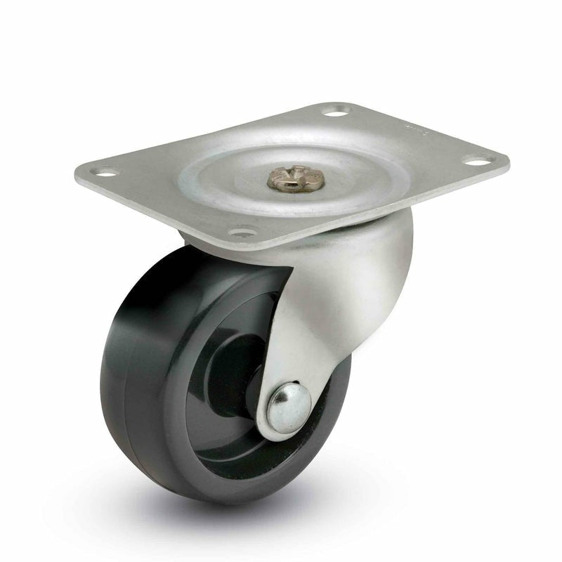 TruGuard Polypropylene Swivel Caster Wheel Set, 3", 209 lbs, Black