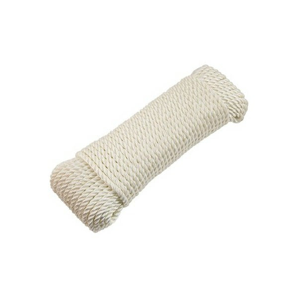 حبل غسيل قطن مضفر من ترو جارد، 12 رطل، 7/32 بوصة × 100 بوصة، أبيض