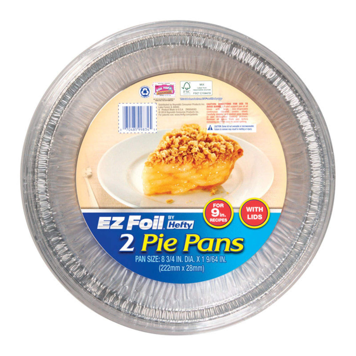 2PK 8.75" Foil Pie Pan