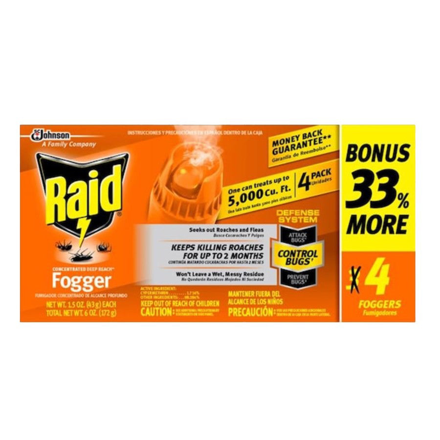 Raid Deep Air Flying Insect Killer 1.5 oz 4 Count