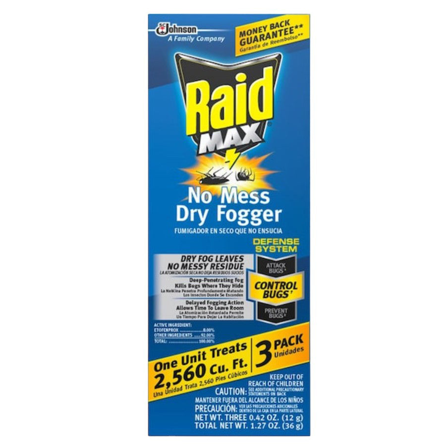 Raid Dry Spray Flying Insect Killer 1.27 oz 3 Pack