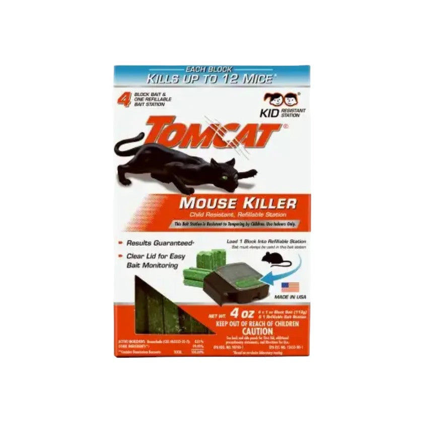 Tomcat Refillable Mouse Killer 4oz 4 Pack