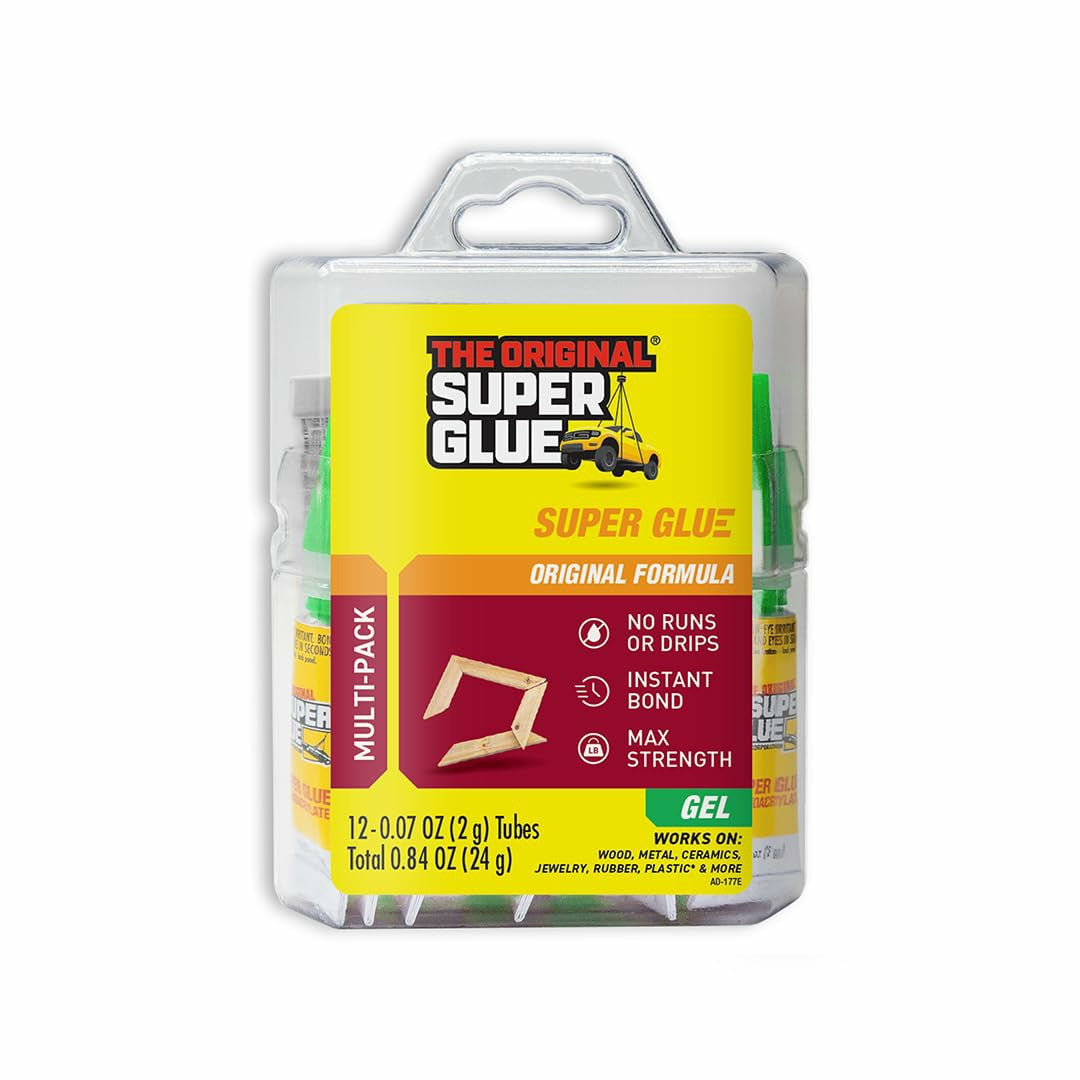 Super Glue Adhesive 2g, 12 Pack