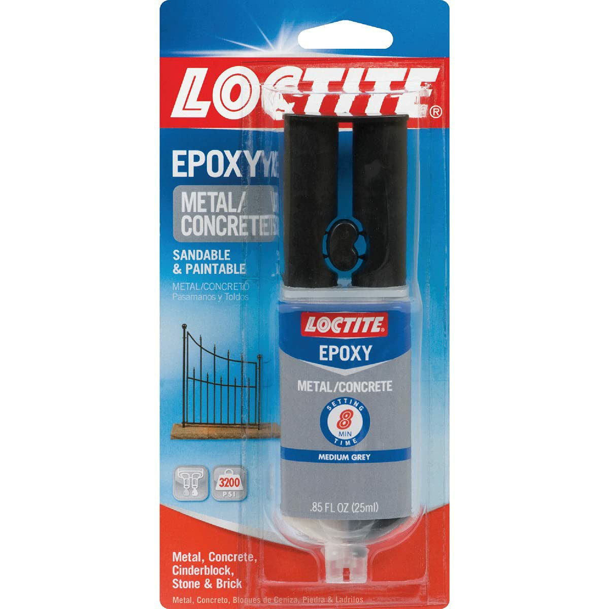 Loctite Epoxy Adhesive for Metal and Concrete, 0.85 oz