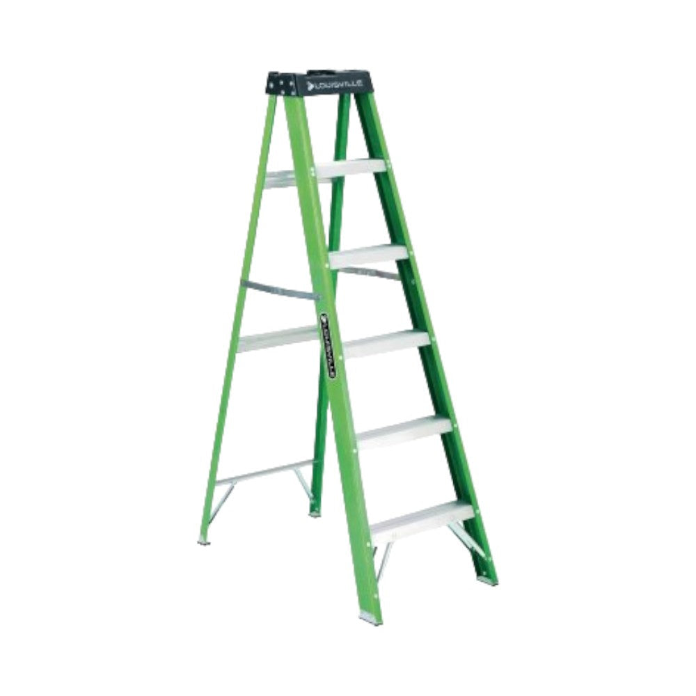 سلم خطوات من الألياف الزجاجية من لويزفيل، 6 بوصات، أخضر