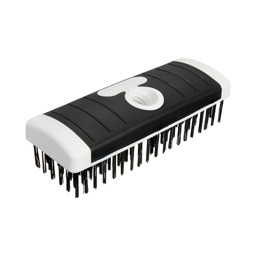 Master Painter Block Brush, Carbon Steel Wire with Threaded Socket, Black and White
