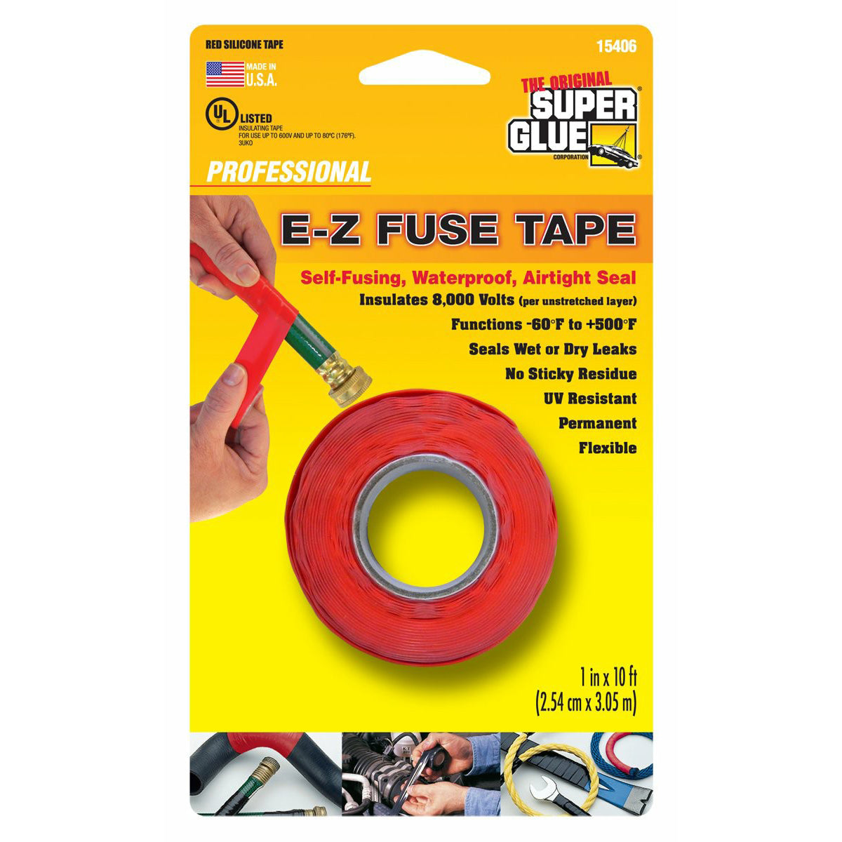 Super Glue Silicone Fuse Tape, 10 Feet