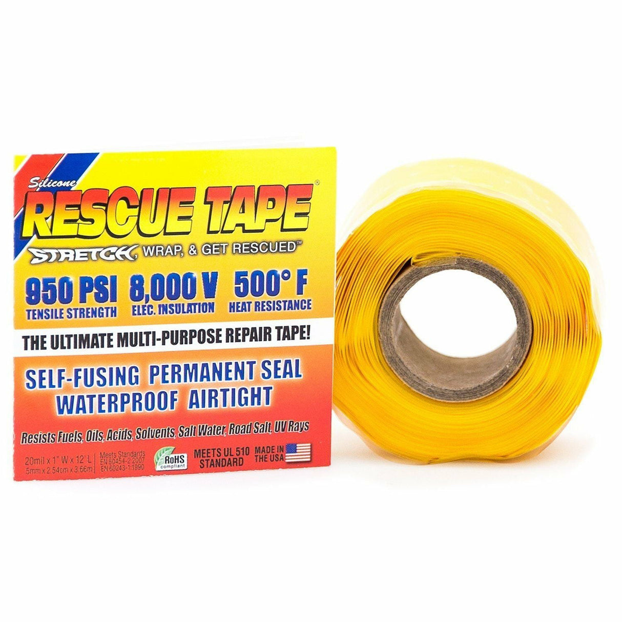 Rescue Tape Self Adhesive Silicone Tape, 1" x 12'