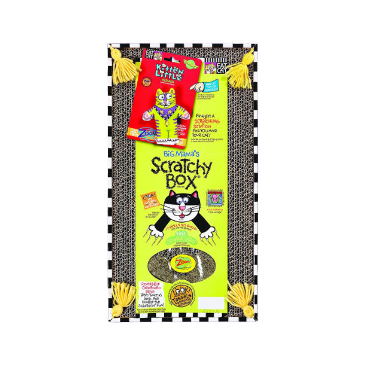 صندوق خدش واسع للقطط من بيتميت متعدد الألوان