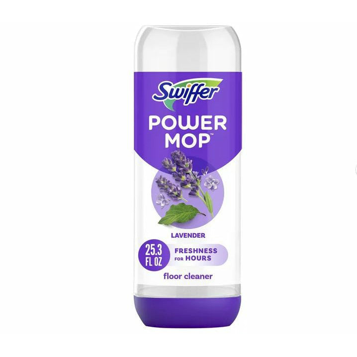 Swiffer Power Mop Floor Cleaning Solution, Lavender Scent, 25.3 oz