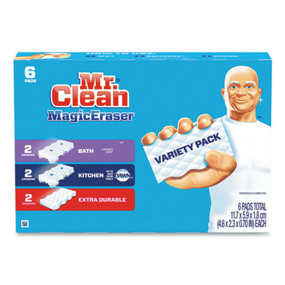 Mr. Clean Magic Eraser Cleaning Pads, Variety Pack, 6 Count