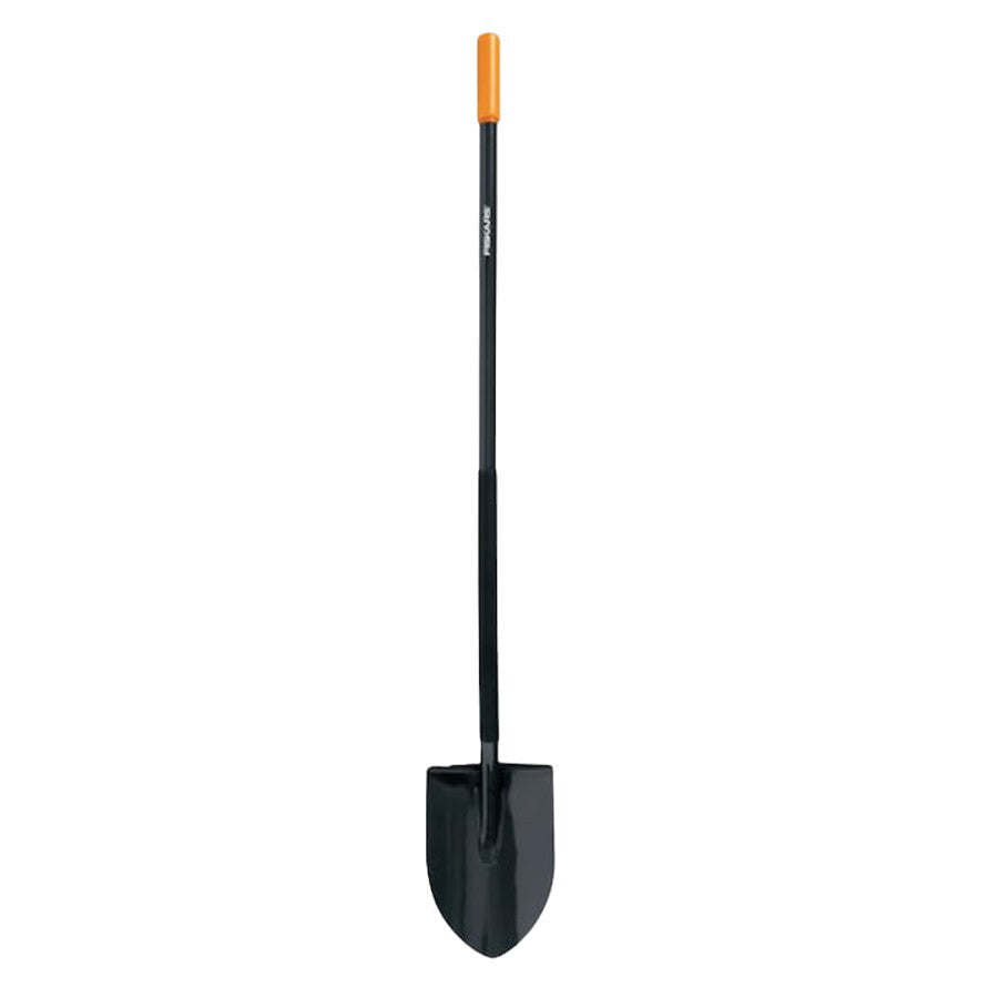 FISKARS STEEL LONG-HANDLE DIGGING SHOVEL
