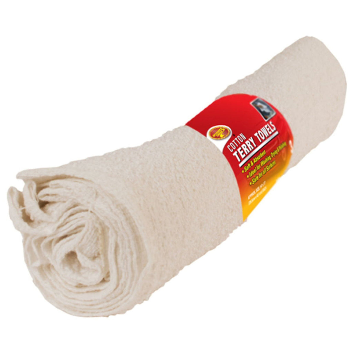 لفائف فوط تيري من هوبكينز 14 X 17 بوصة 3 قطعة أبيض