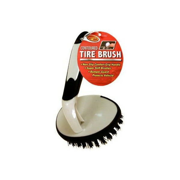 فرشاة الاطارات بمقبض من هوبكينز 6 قطعة أبيض وأسود