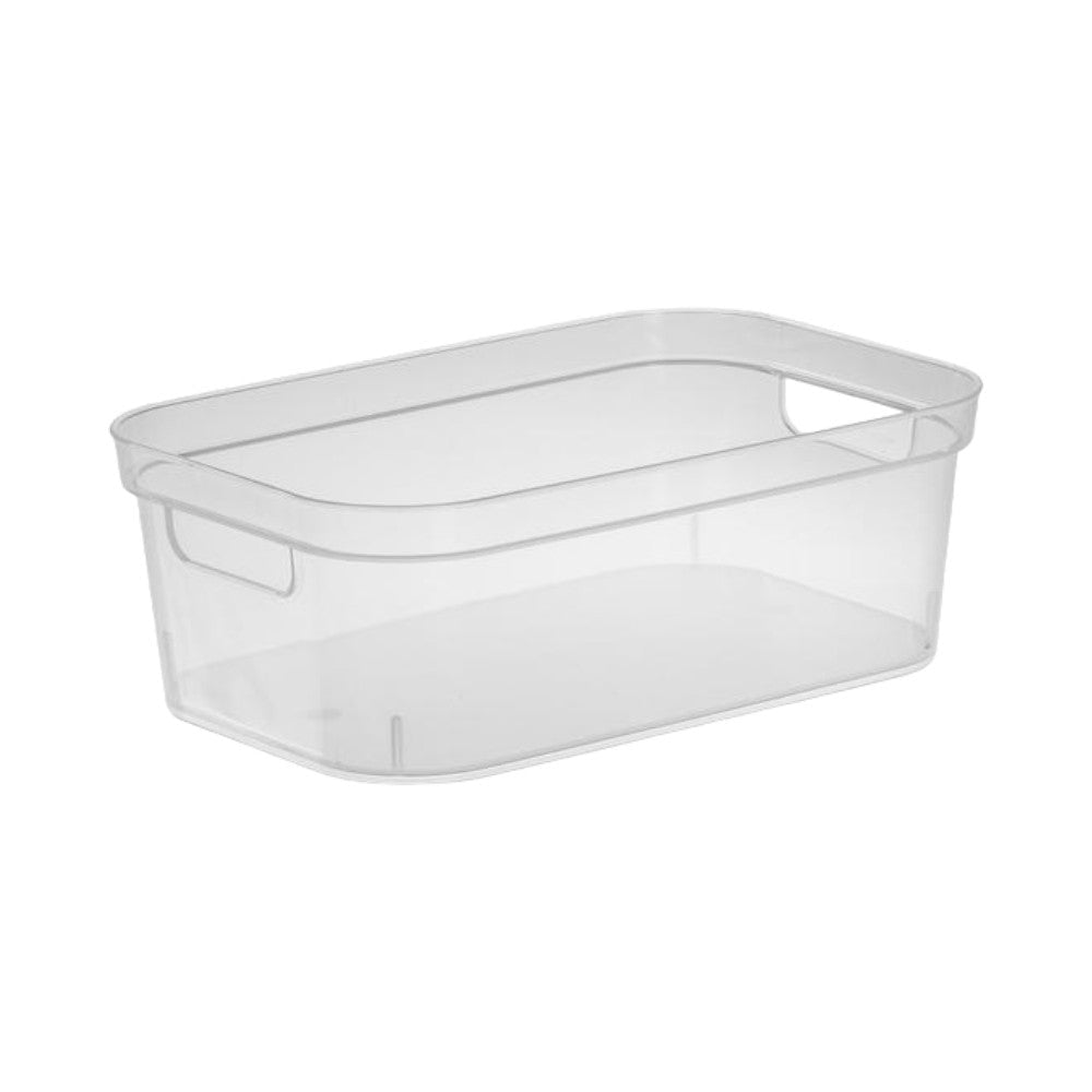 سلة تخزين بلاستيكية صغيرة من ستيرلايت، شفاف