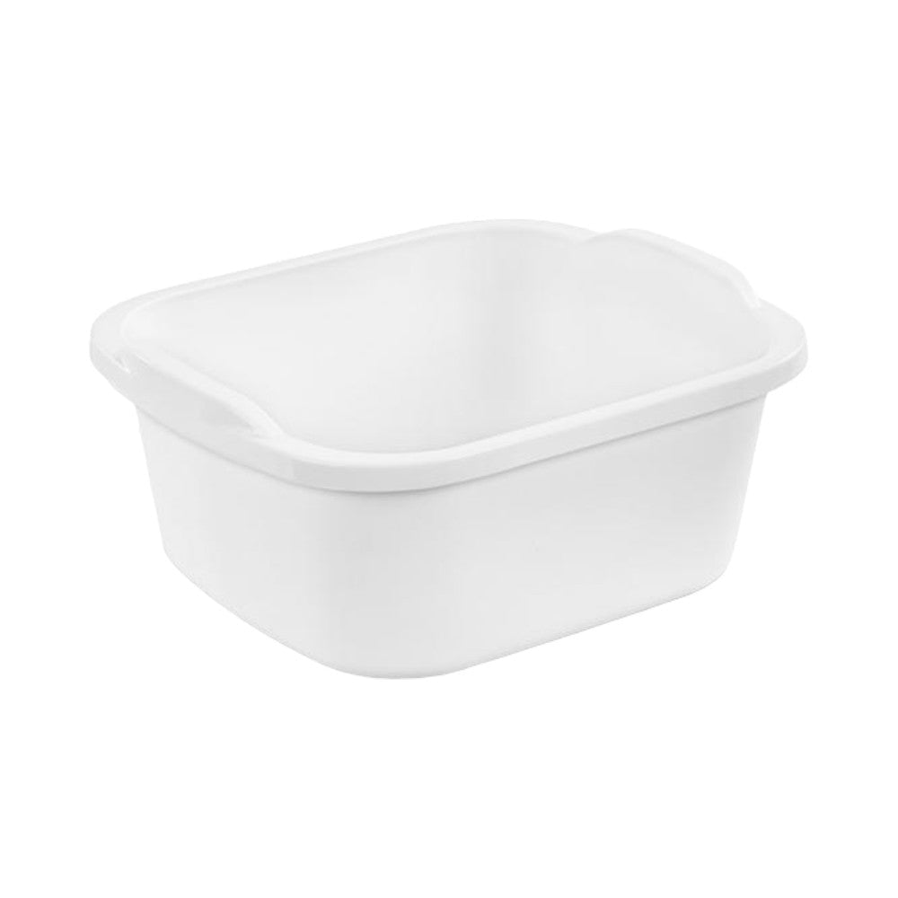 حوض غسيل بلاستيكي من ستيرلايت، سعة 3 جالون، أبيض