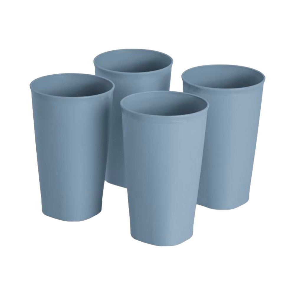 مجموعة أكواب بلاستيكية من ستيرلايت، سعة 20 أونصة، 4 قطع، أزرق