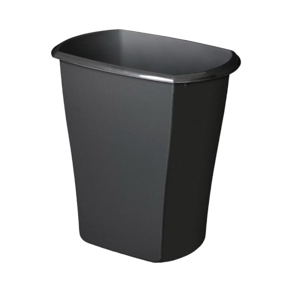 سلة قمامة بلاستيكية مستطيلة من ستيرلايت، سعة 10 جالون، أسود