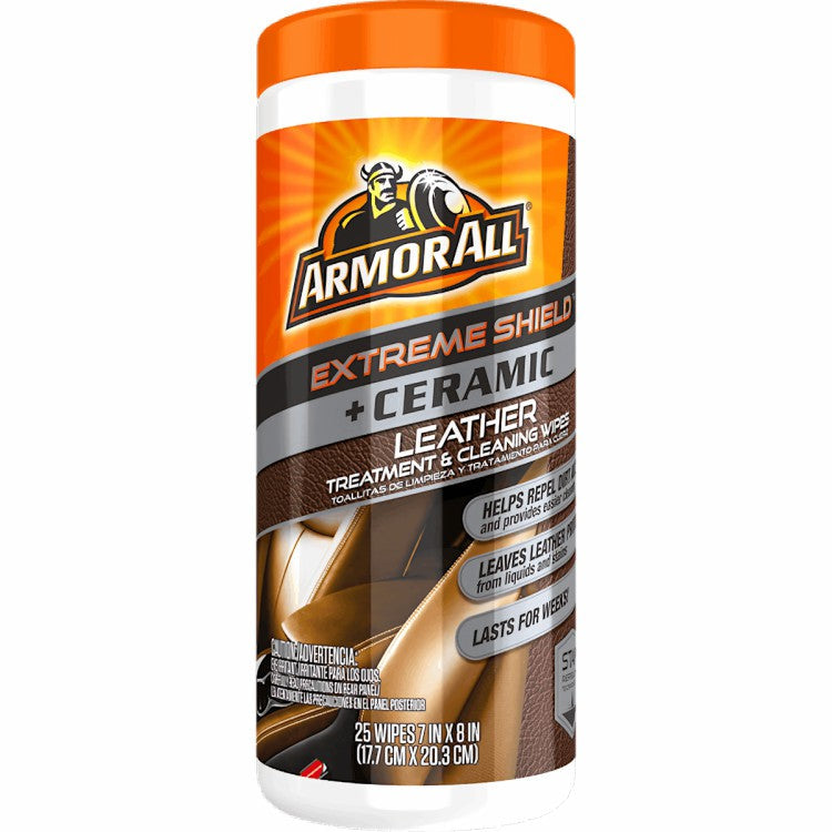 مناديل تنظيف ومعالجة الجلد سيراميك اكستريم شيلد من ارمور اول - 25 قطعة