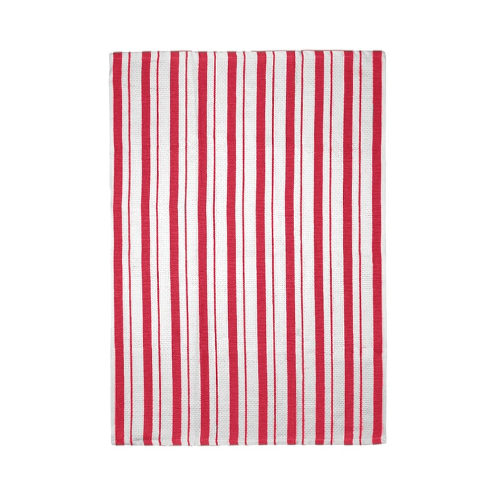 Basket Weave Towel- Crimson