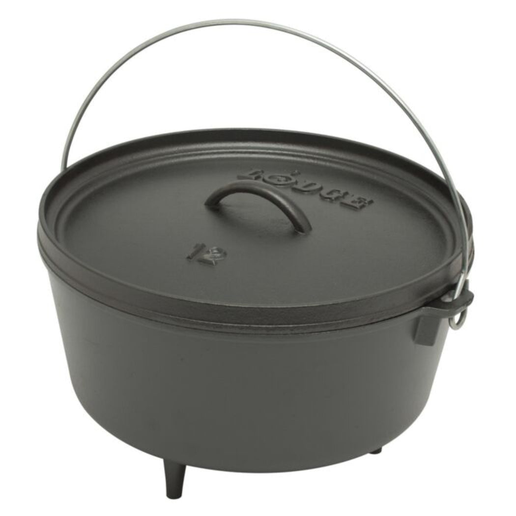8 Quart Cast Iron Deep Camp Dutch Oven 12 Inch