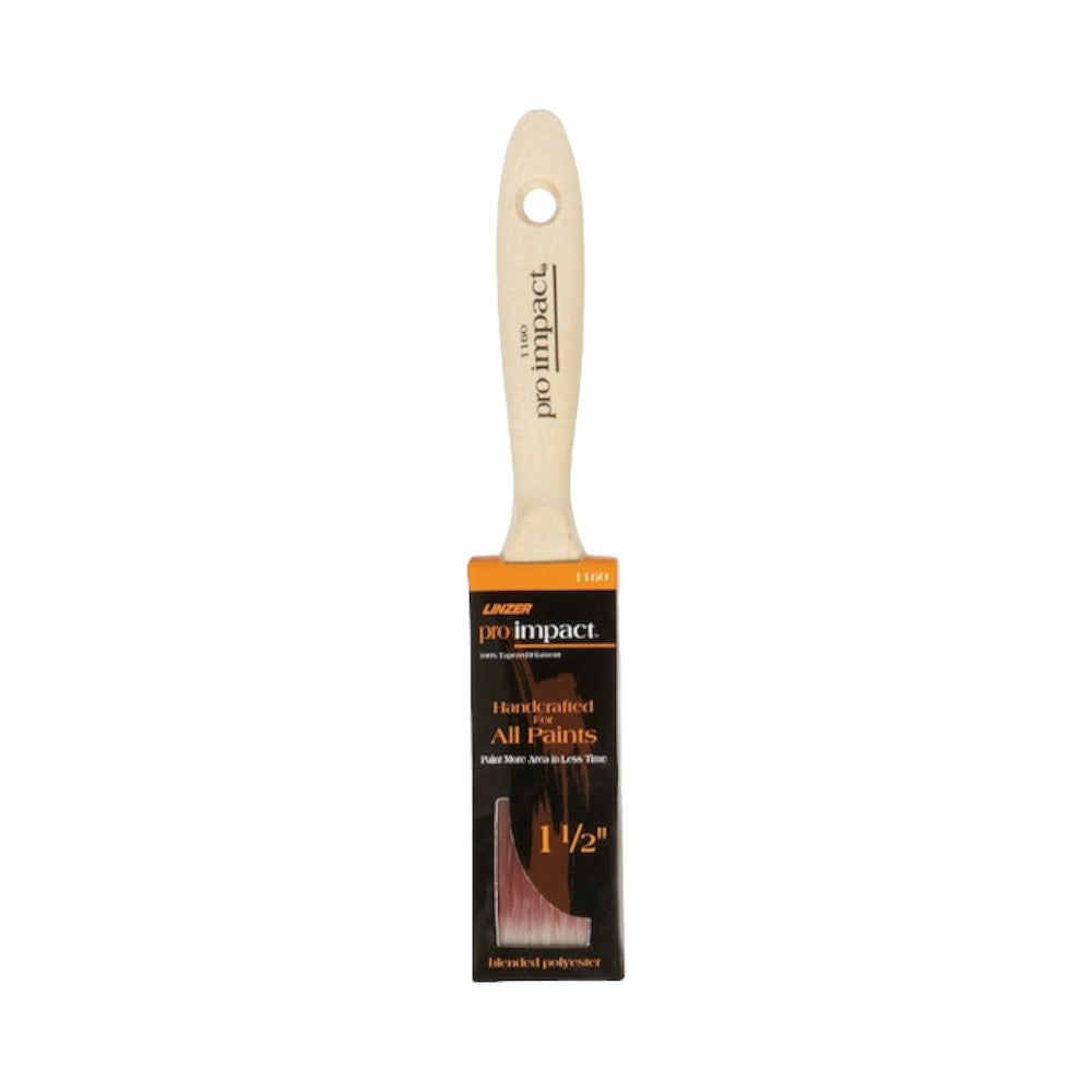 Linzer Polyester Paint Brush with Stainless Steel Trim, Light Brown