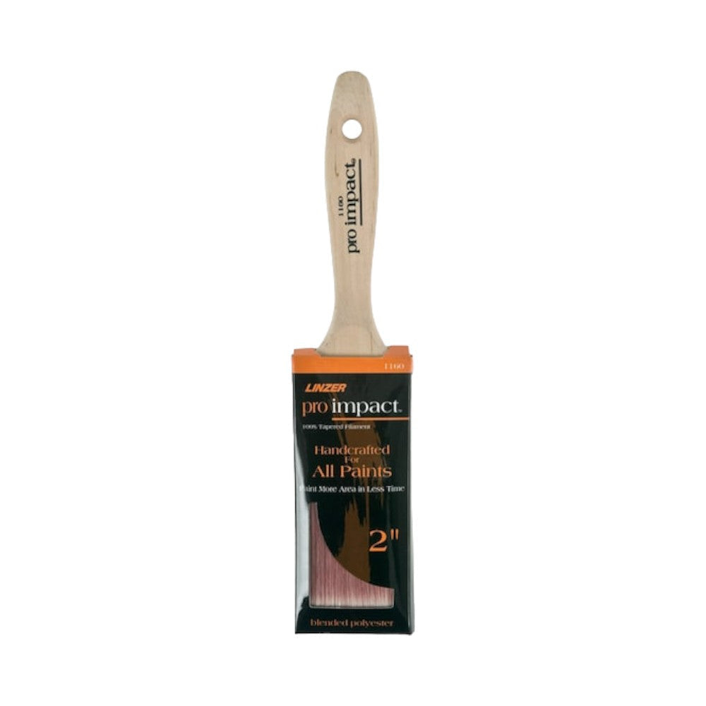 Linzer Polyester Paint Brush with Stainless Steel Trim, Light Brown
