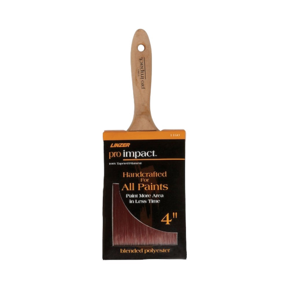 Linzer Polyester Paint Brush with Stainless Steel Trim, Light Brown