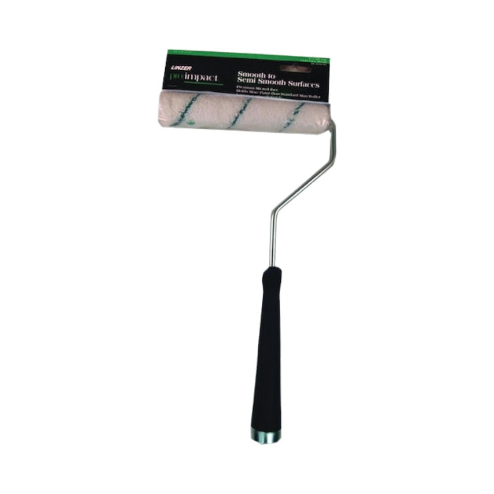 Linzer Microfiber Roller Cover, 6" x 3/8", 11" Frame, White