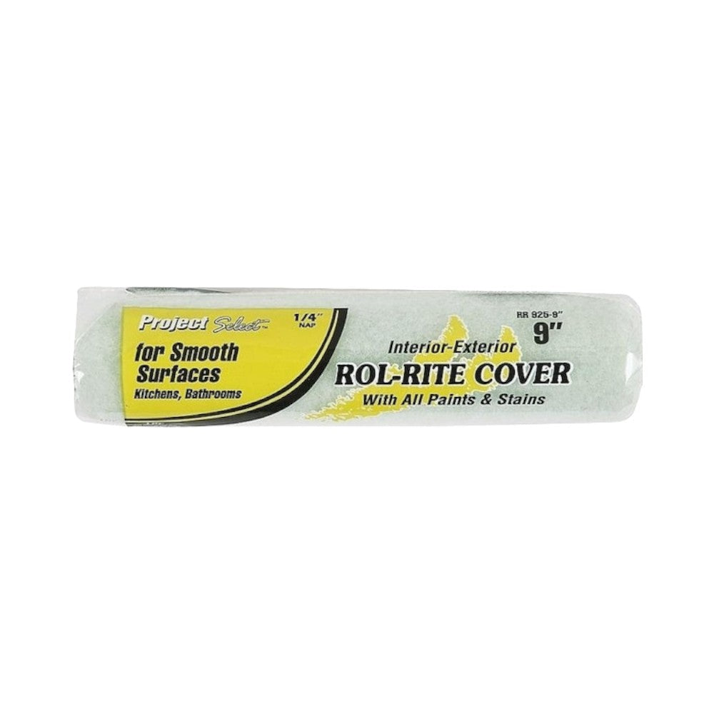 Linzer 9" Project Select Rol-Rite Smooth Int/Ext Roller Cover 1/4" Nap