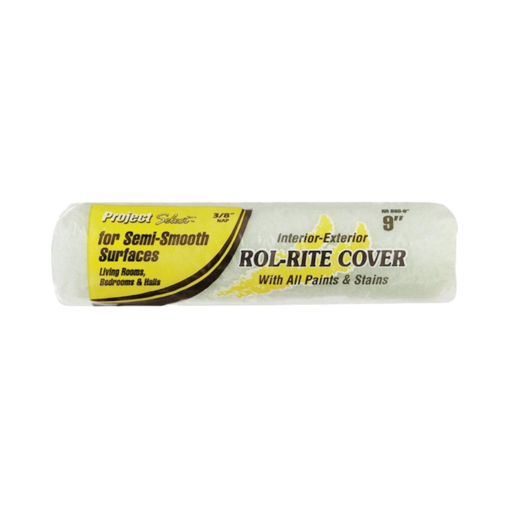 Linzer 9" Project Select Rol-Rite Smooth Int/Ext Roller Cover 1/4" Nap