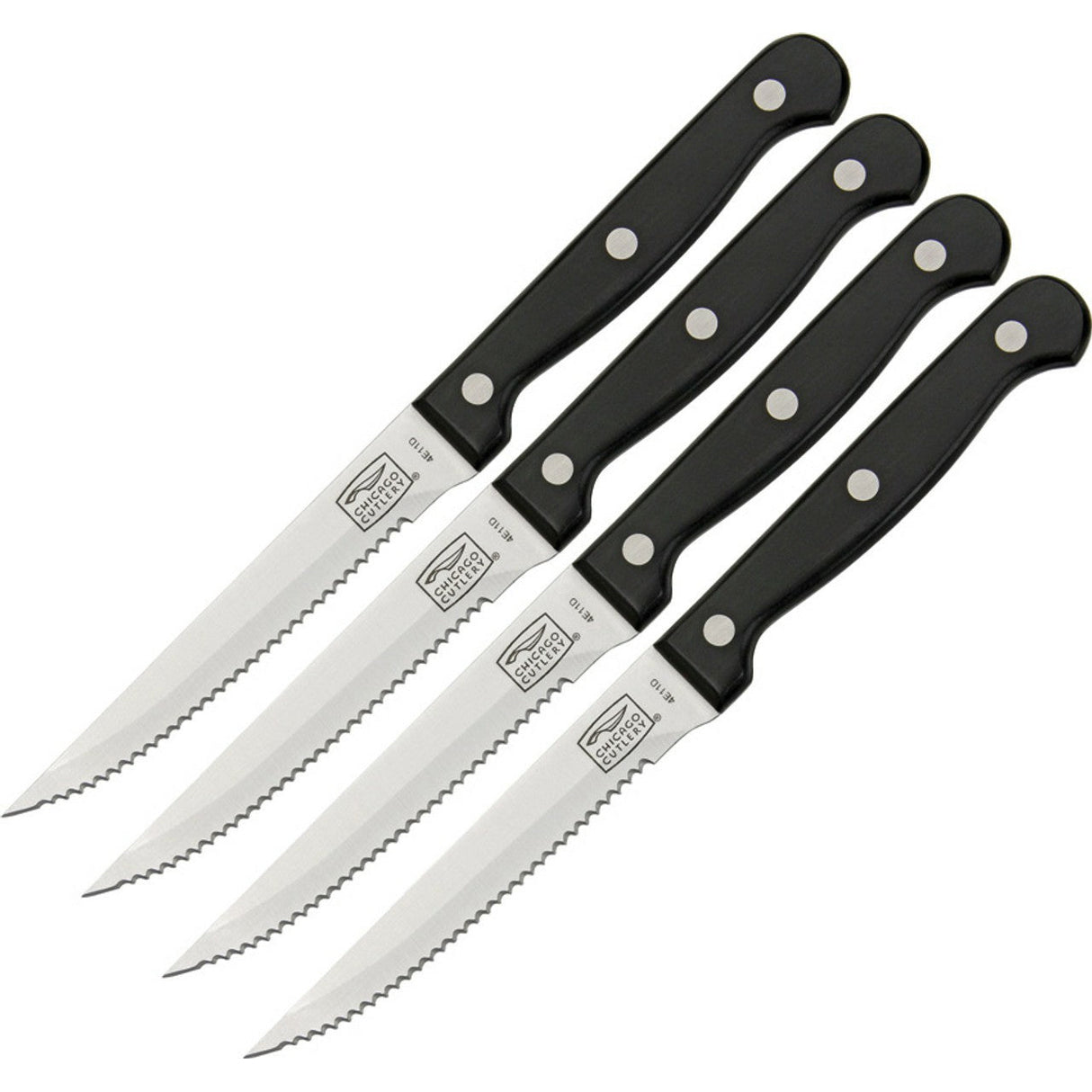 Chicago Cutlery Essentials Steak Knife Set SS Black 4Pc.